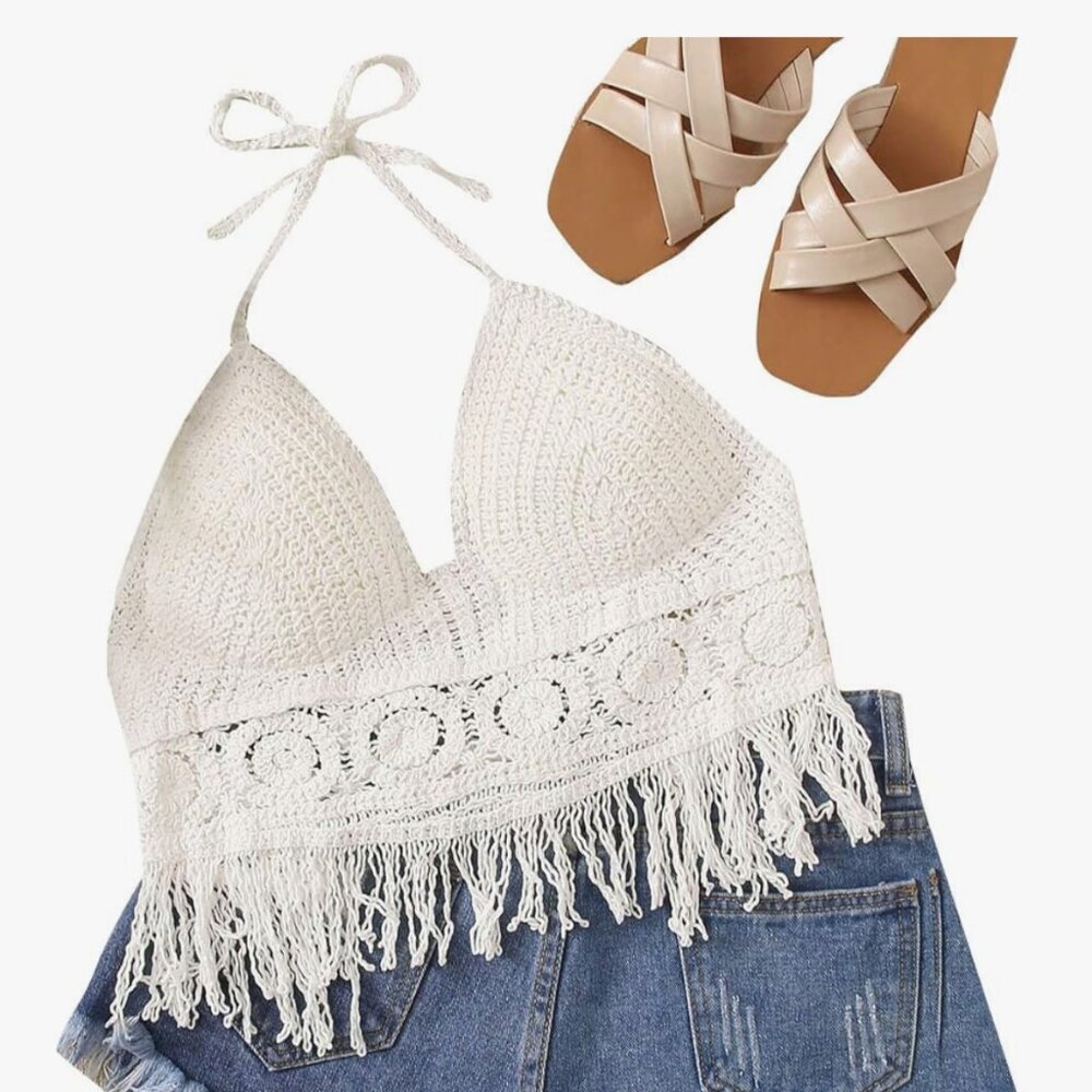 Backless Boho Halter Top